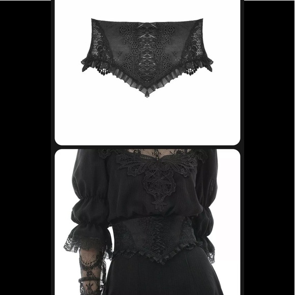 Dolls Kill Accessories - dark in love lace corset belt